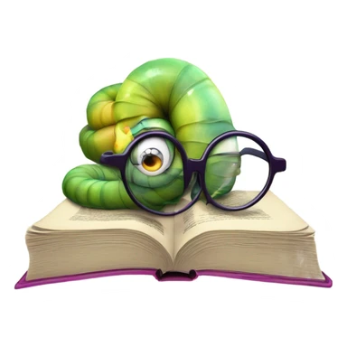 Bookworm sticker