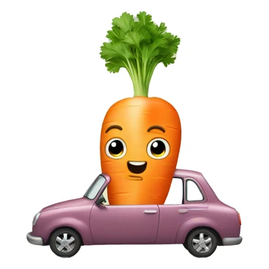 Carrot in a car sticker