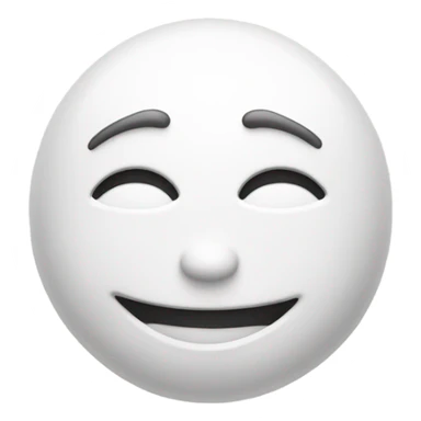 white glaze on smiling face sticker