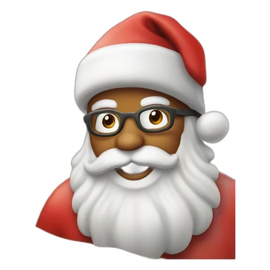 santa claus in the beach sticker