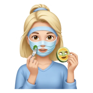 a girl doing her skincare and self care sticker