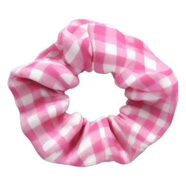 pink-white-plaid-scrunchie sticker