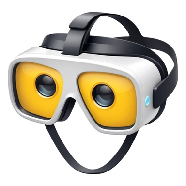 Futuristic VR glasses, sleek and modern, with no human figure, representing virtual reality and advanced technology sticker