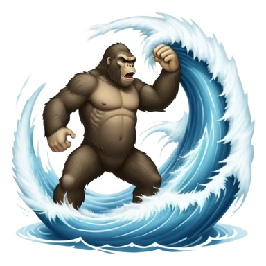king kong havinig a fight wiith a cyclone hurricane sticker