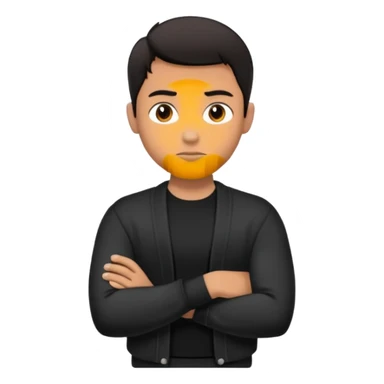 cool men person shrug pose sticker