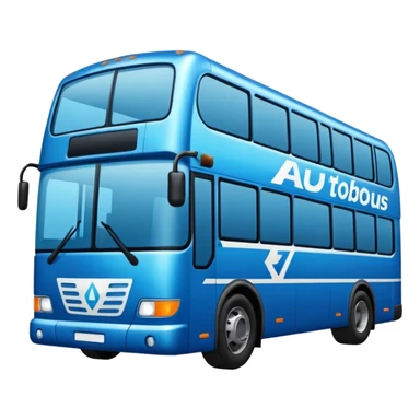 autobus para equipo azul  sticker