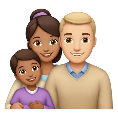 family of three sticker