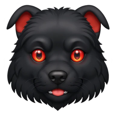 red eyed black dog  sticker