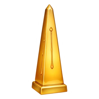 metallic obelisk with honey sticker