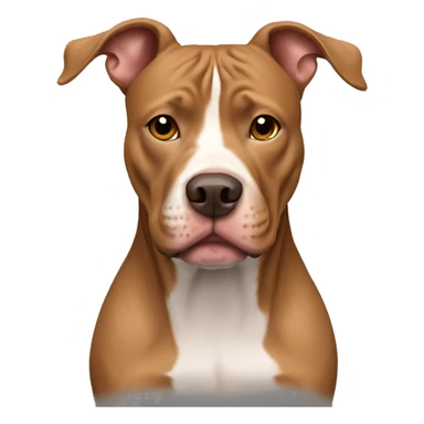 Light brown pitbull dog  sticker