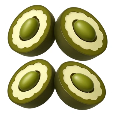 black and green olives cut sticker