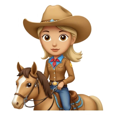 cowgirl on buckskin horse  sticker