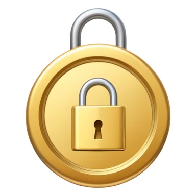 a gold medal with ONLY ONE lock engraved on it sticker