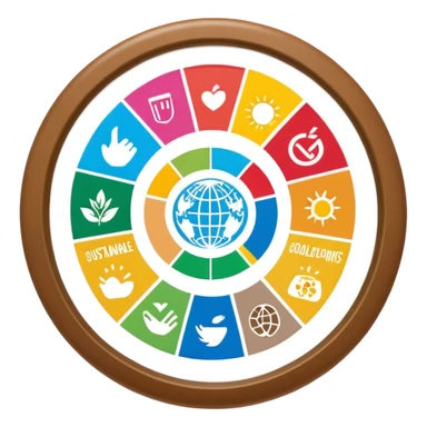 The ring of colors of sustainable development goals sticker