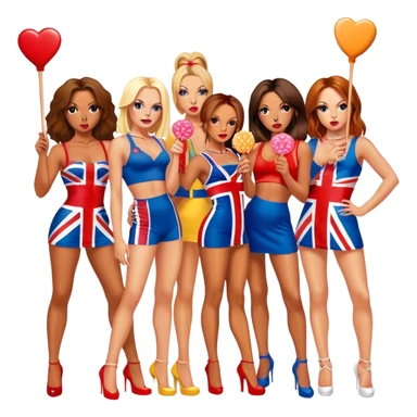 Spice girls, chupa chups lollipop sticker