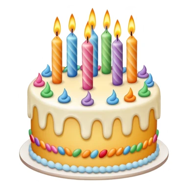 Birthday cake sticker