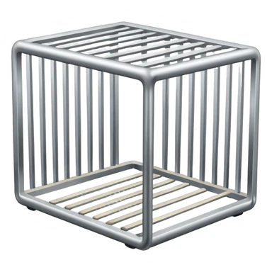 simple cage thin bars straight square surface sticker
