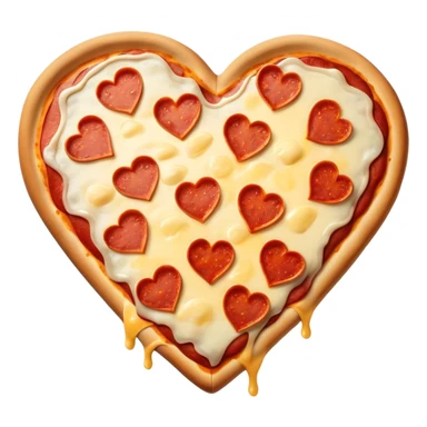 Pizza in heart shape sticker