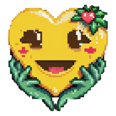 combination of the emojis 🥹 and 💖 sticker