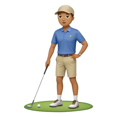 man playing golf full body sticker