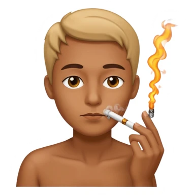 person smoking sticker