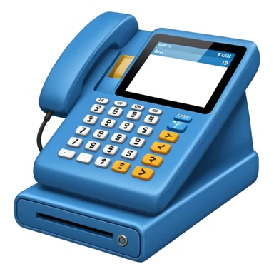  blue pos terminal sticker
