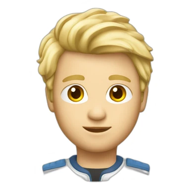 Un pilote d’avion blond au cheveux courts sticker