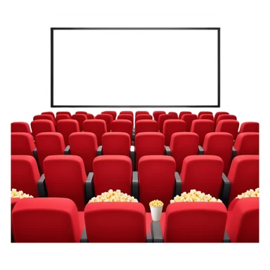 3d realistic interior of movie theater sticker