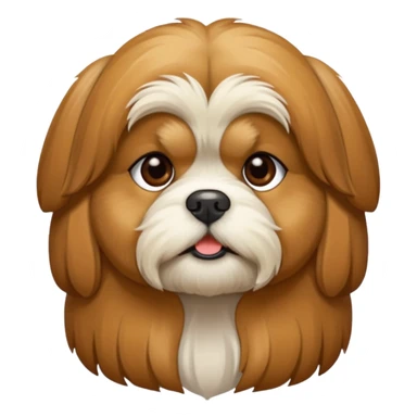 Cachorro Lhasa apso cabelo longo cor caramelo  sticker
