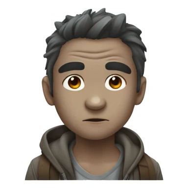 Cara de mapache estilo anime sticker