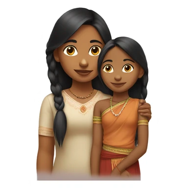 big indian sister and little indian sister sticker