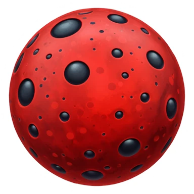 planet with red dots sticker