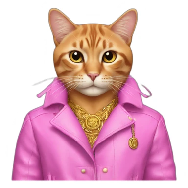 The Cat in the versace coat sticker
