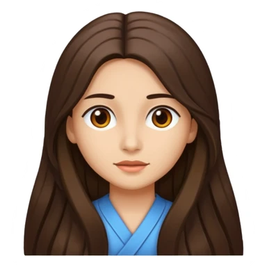 Piel morena, pelo largo sticker