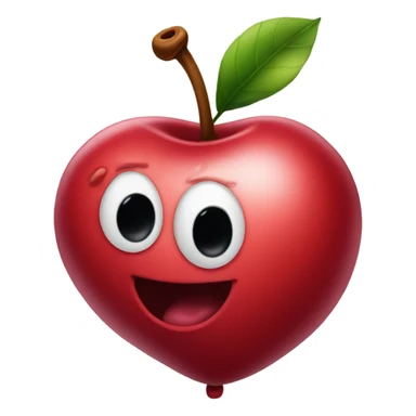 Cherry that is popping like a balloon sticker