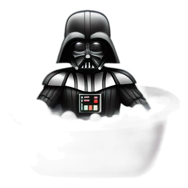 darth vader in a bubble bath sticker