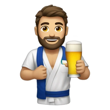 jiu jitsu guy with a beer sticker