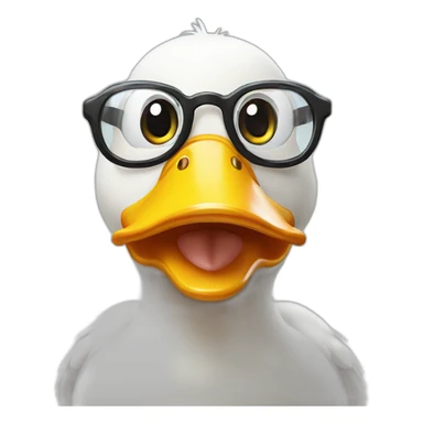 Cute duck glasses sticker