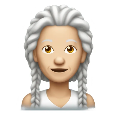 white wiman with dreads old lady  sticker
