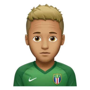 Neymar in green soccer cloth sticker