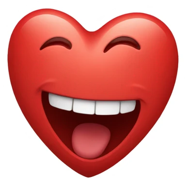 red heart laughing sticker