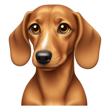 Light orange around eyes and ears and white body and nose dachshund sticker