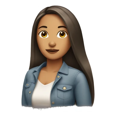 latina woman with straight hair sticker