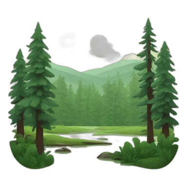 Latvian forest landscape sticker
