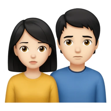 black hair girl ignore blond hair boy sticker