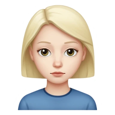 side eye with straight face sticker