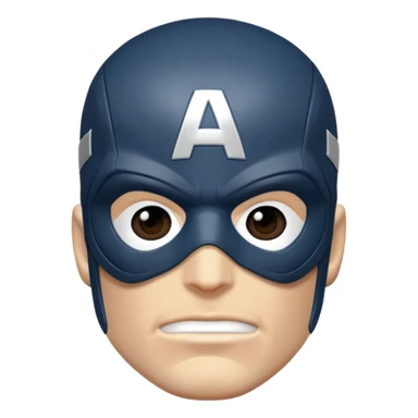 captain america face with black mask and hydra logo on top sticker