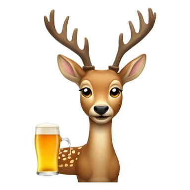 deer with a beer sticker