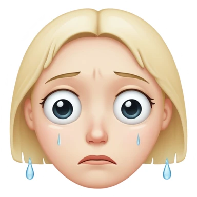 sad face with tears sticker