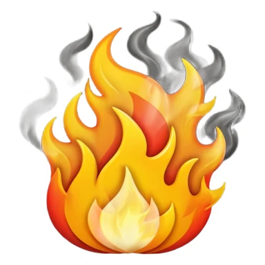 Mor ateş emojisi sticker